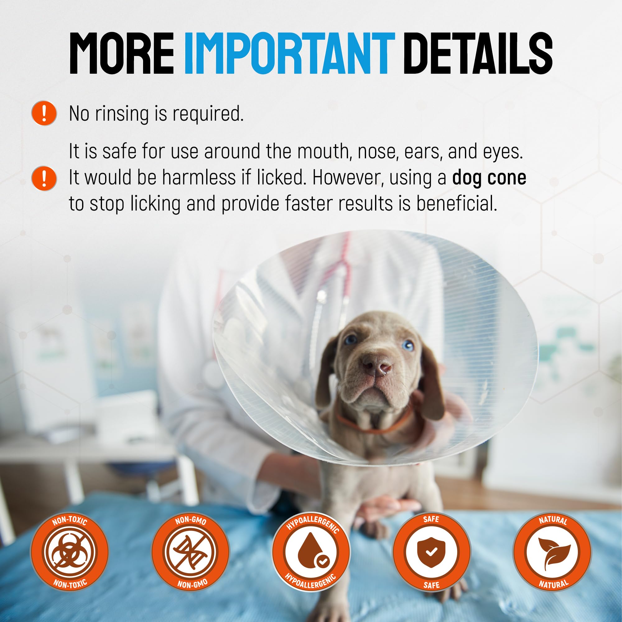 Silver Grade aplicación fácil para perros, puede usarse durante caminatas.