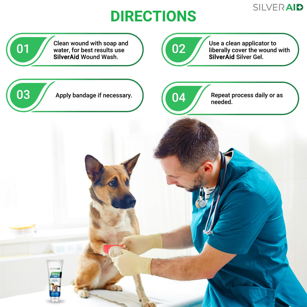 Recomendado por veterinarios para cuidar irritaciones menores en perros.