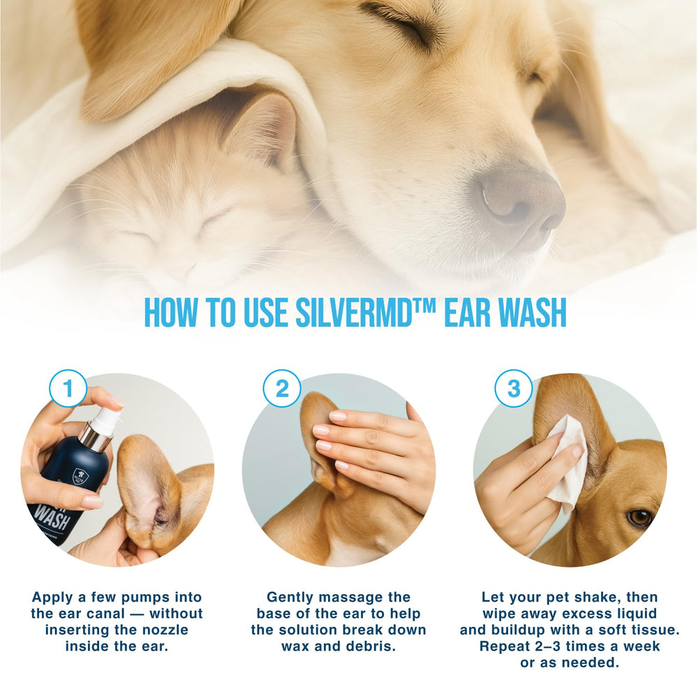 Spray SilverMD suave para orejas de perros y gatos, 8oz