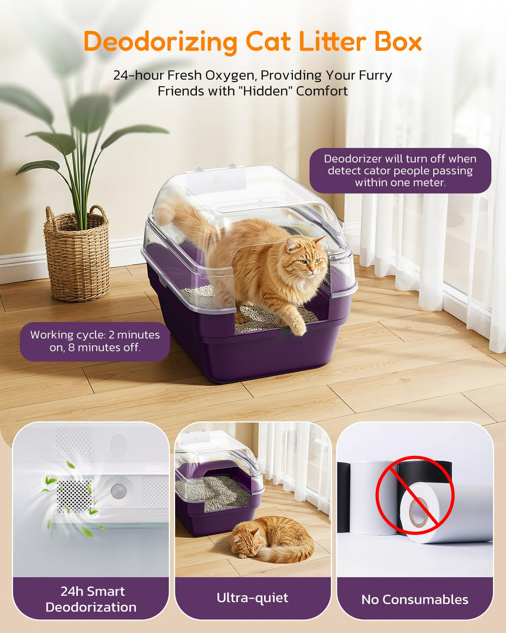 Simple Deluxe caja de arena, desmontaje rápido para facilitar la limpieza