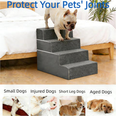 Simple Deluxe escalera para perros con espuma de alta densidad, soporte estable para saltos al sofá.