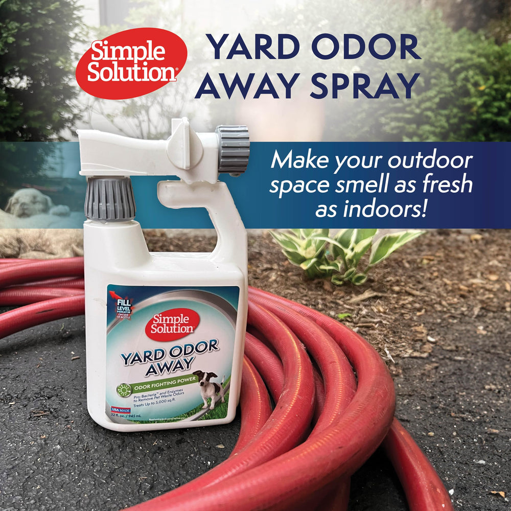 Simple Solution eliminador de olores exterior, patio y muebles seguros cerca de niños.