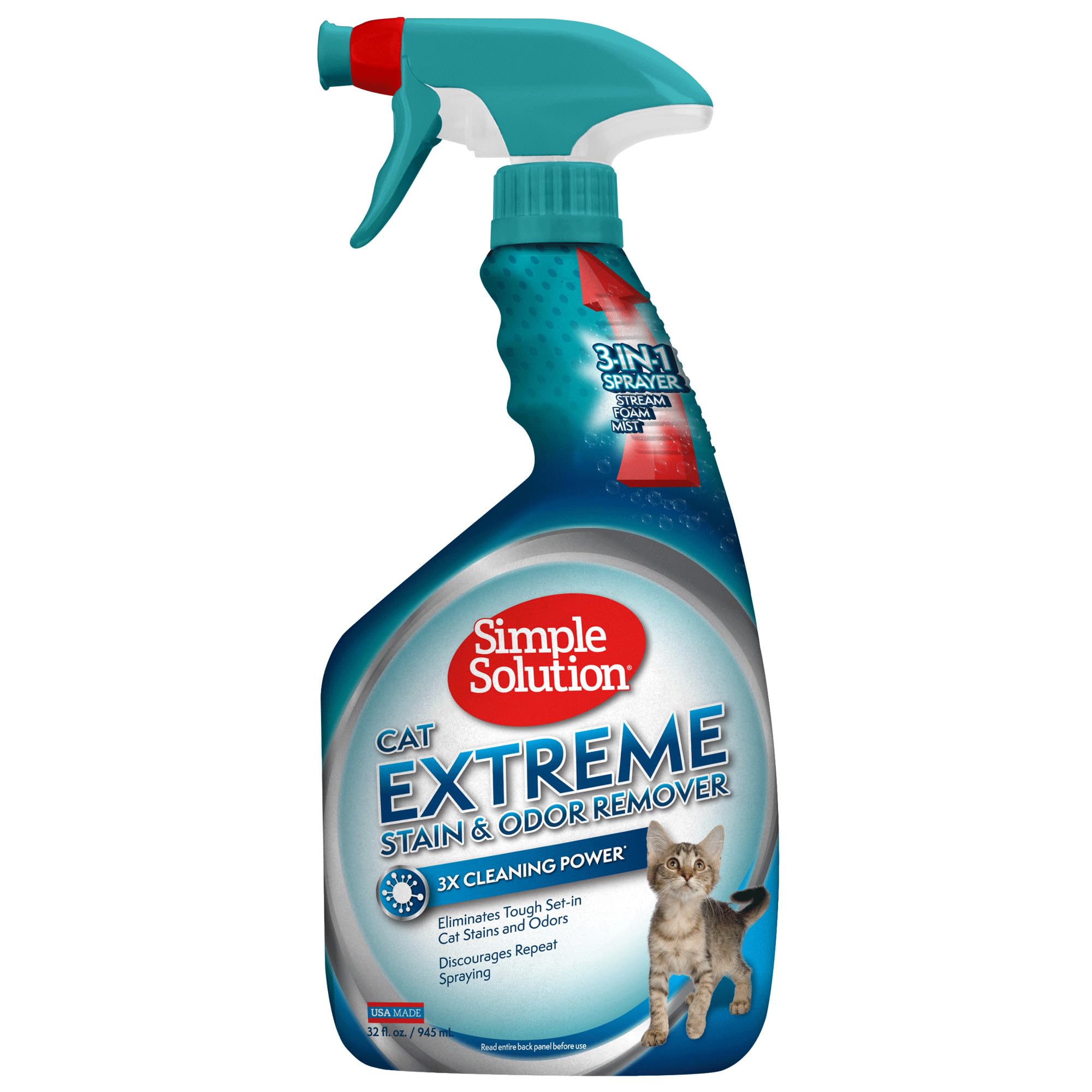 Simple Solution Extremo: manchas-gato-espuma, limpieza profunda en alfombras y tapicería