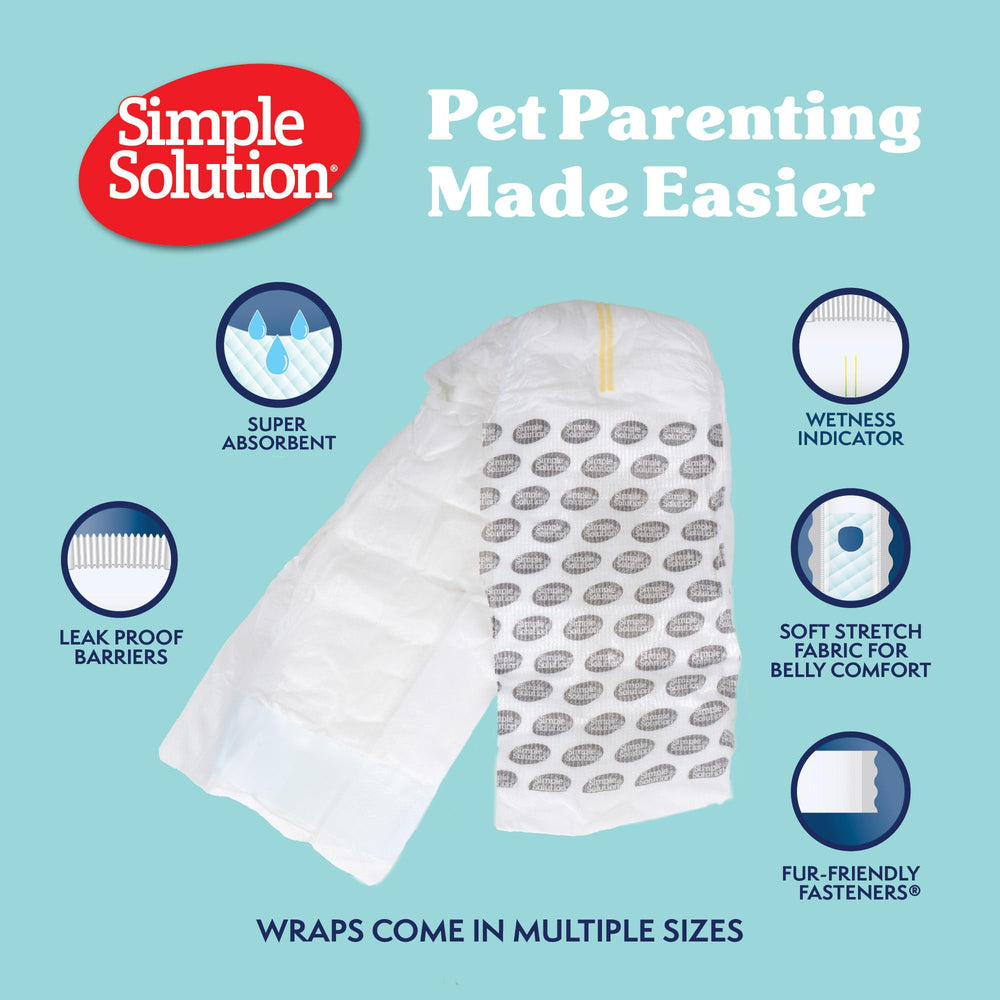 Pañales desechables Simple Solution para incontinencia de perros miniatura, uso diario