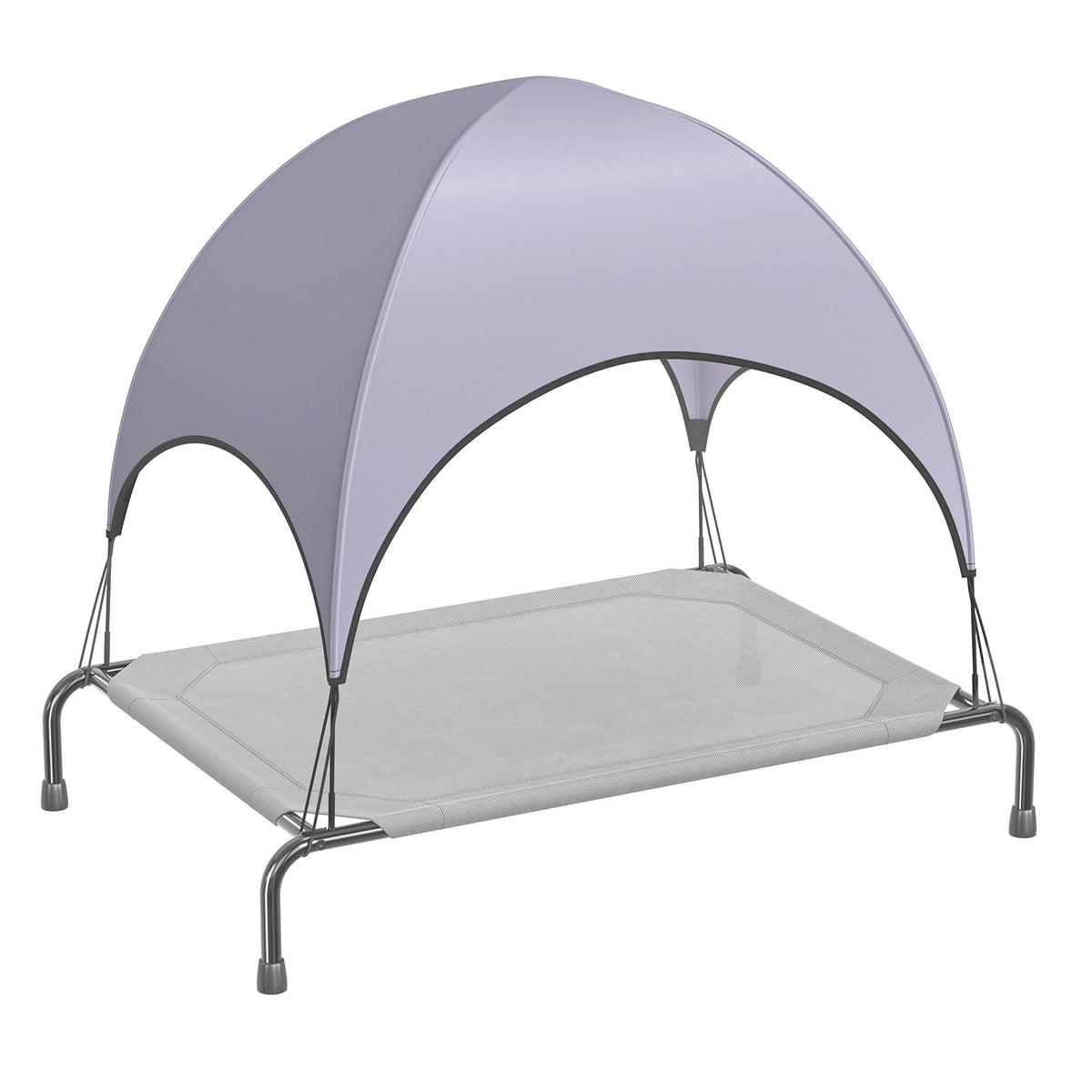 Simple Trending cama elevada para perros grandes con dosel removible, sombra suave para días soleados