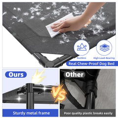 Simple Trending malla lavable para cama de perro elevada, fácil limpieza.