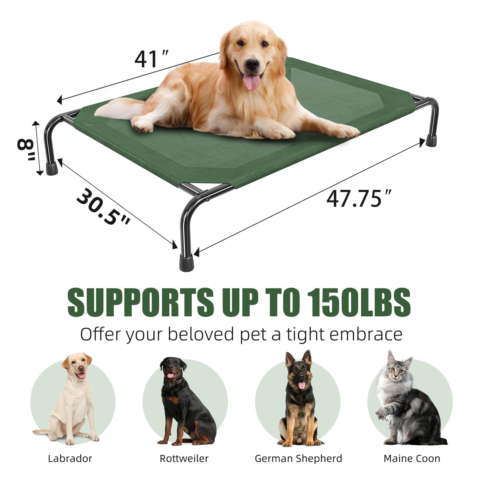 Simple Trending cama grande para perros, ideal para refrescar en días cálidos
