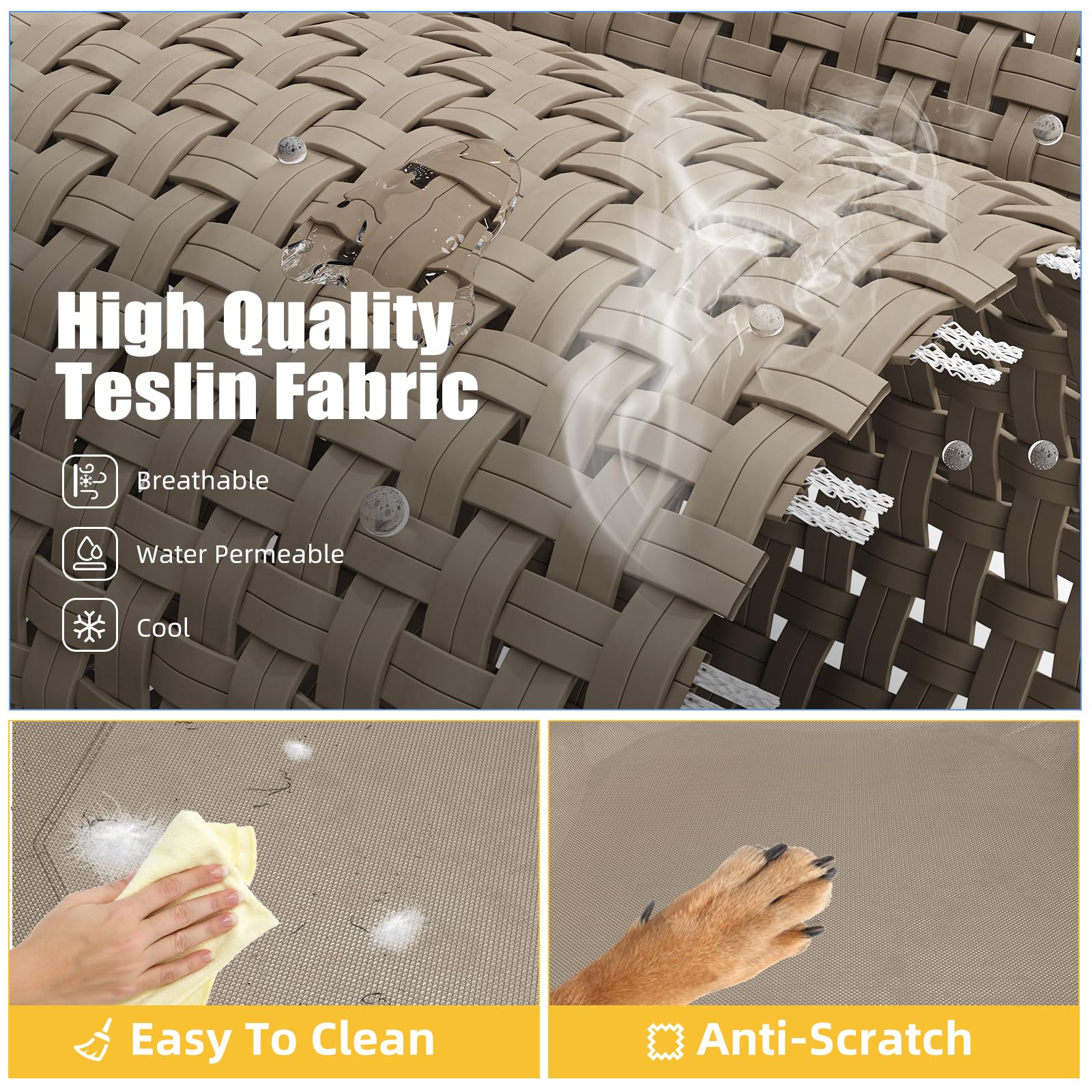Cama Simple Trending con malla transpirable, vista superior mejora la ventilación.