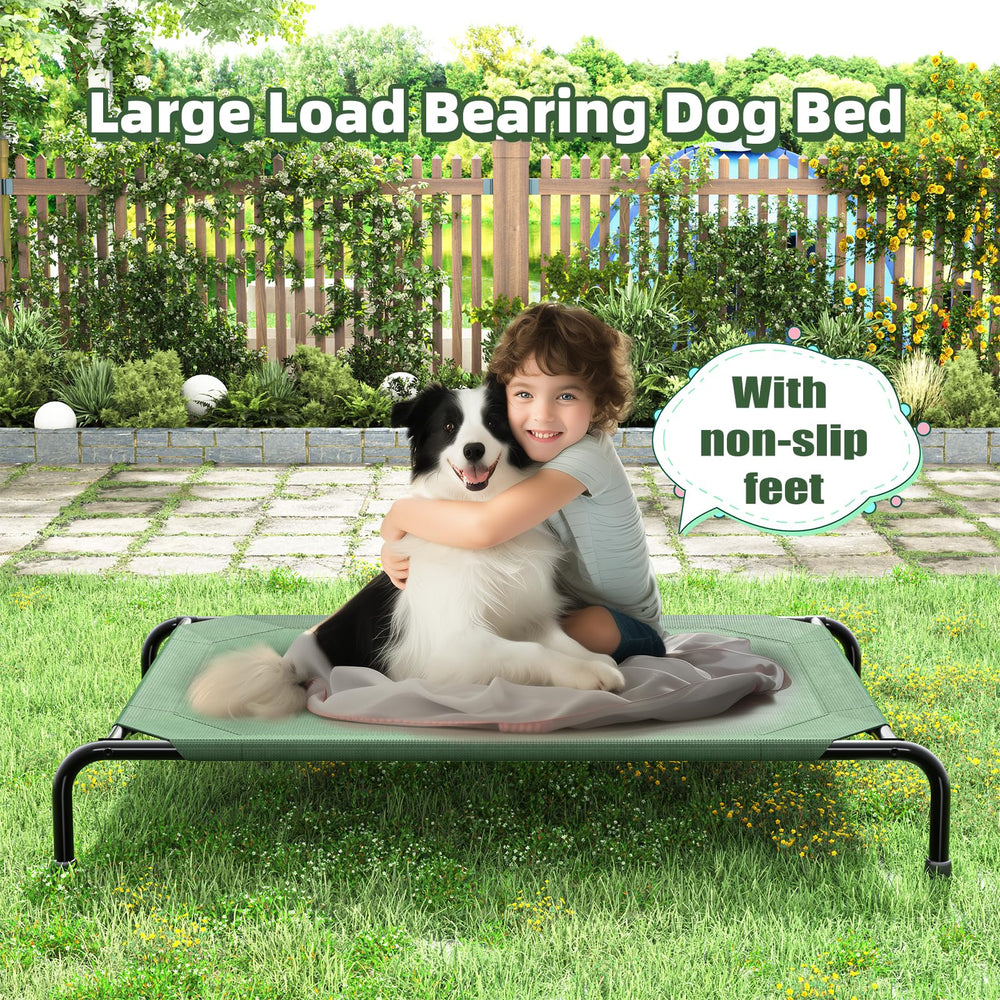 Simple Trending cama de malla para perro elevada, ventilación eficiente