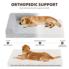 Simple Trending sofá cama para perros con reposacabezas y contención.