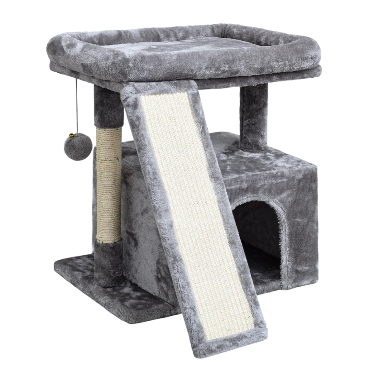 SIYIPURR arbol-gatos-interior-rascado: poste rascador perfecto para trepar y afilar uñas.