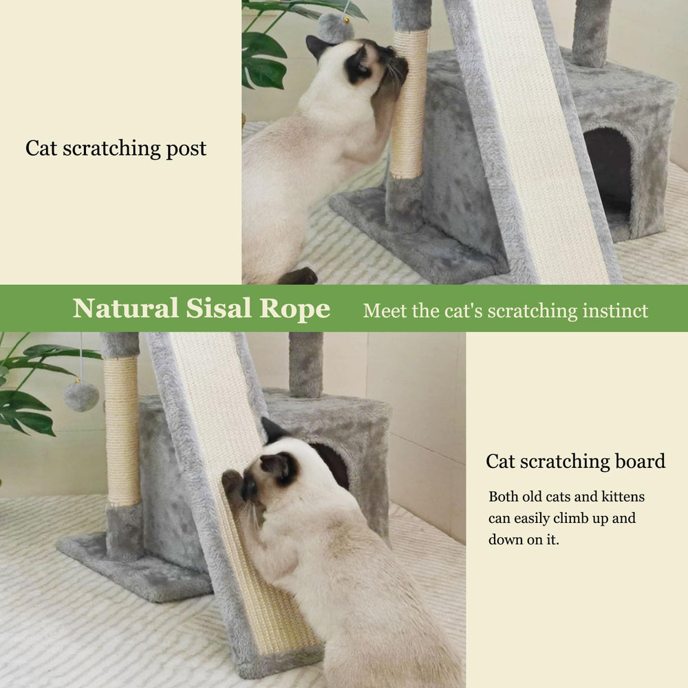 SIYIPURR casa-gatos-percha: refugio suave para siestas y juego.