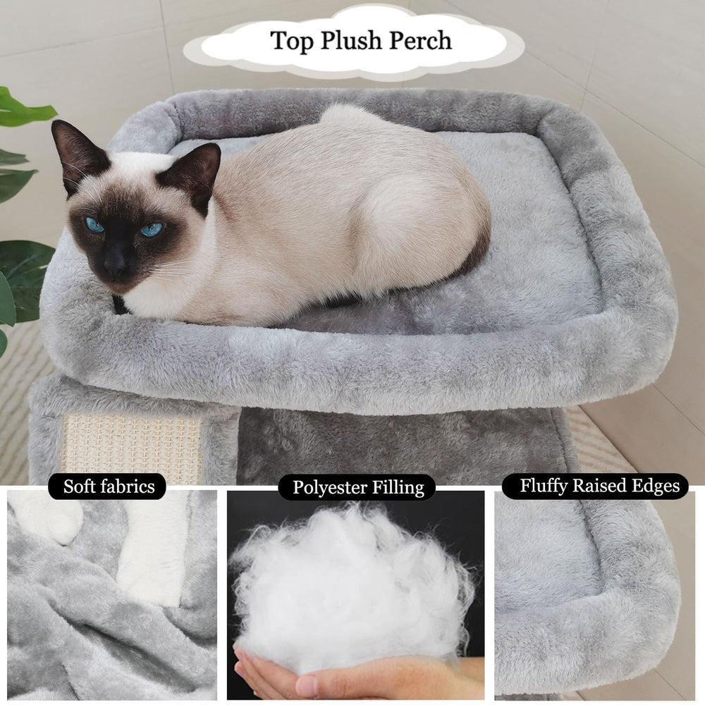 SIYIPURR dimensiones-arbol-gatos: tamaño compacto ideal para apartamentos.