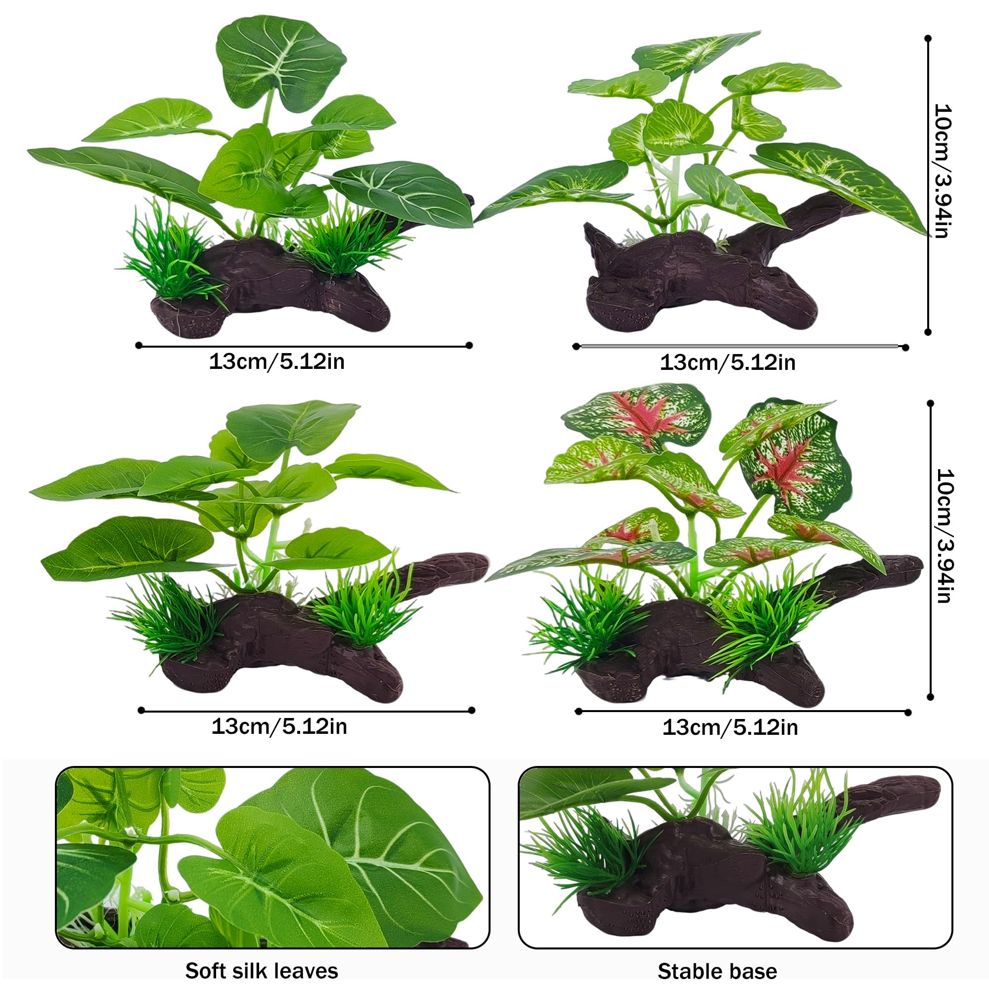 SIYIPURR planta de seda para betta: hojas suaves que cuidan las aletas.