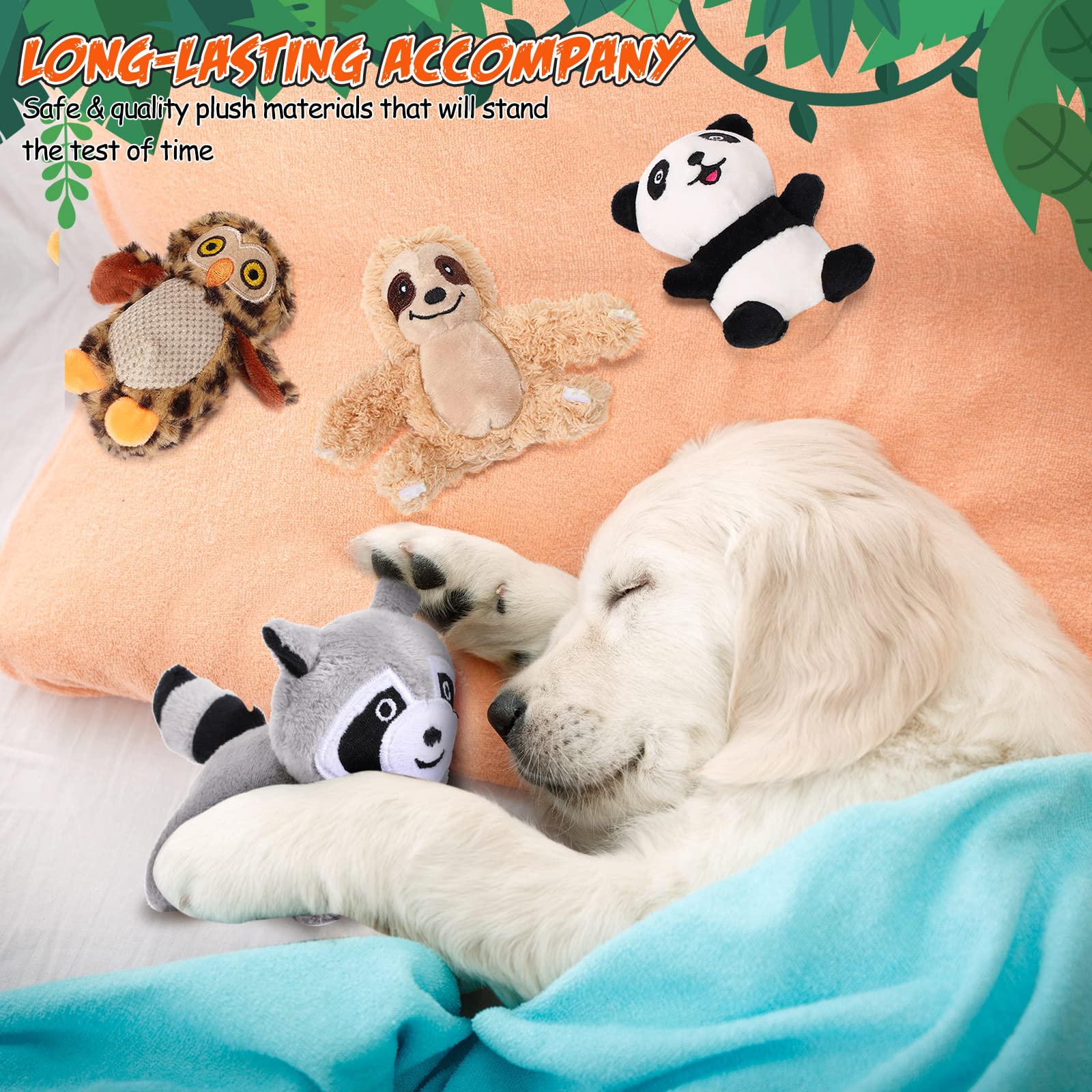 Skylety animal bosque peluche 4, costuras reforzadas para jugar a mordisqueos suaves
