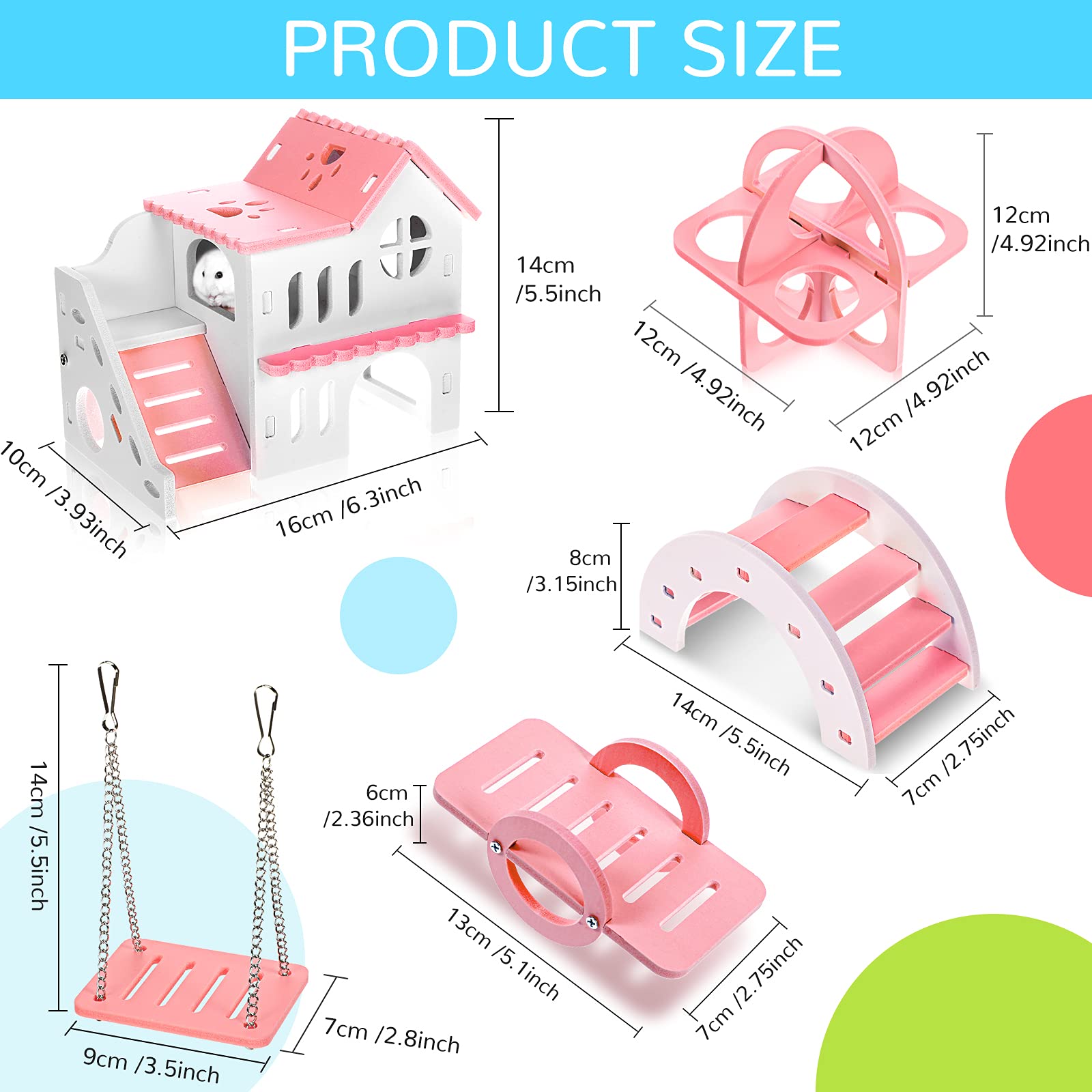 Skylety hámster tornillos: montaje estable con accesorios incluidos