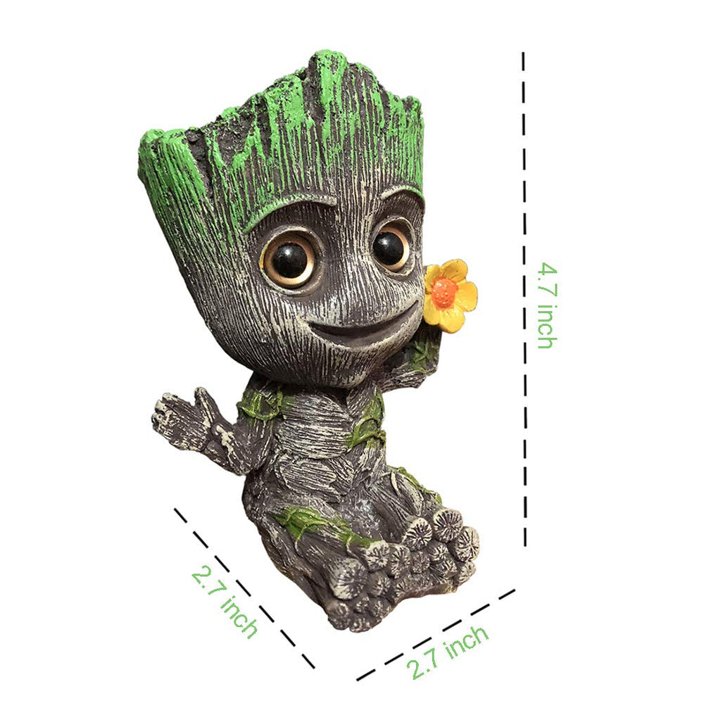 Tamaño compacto SLOCME Groot, base estable para acuario.