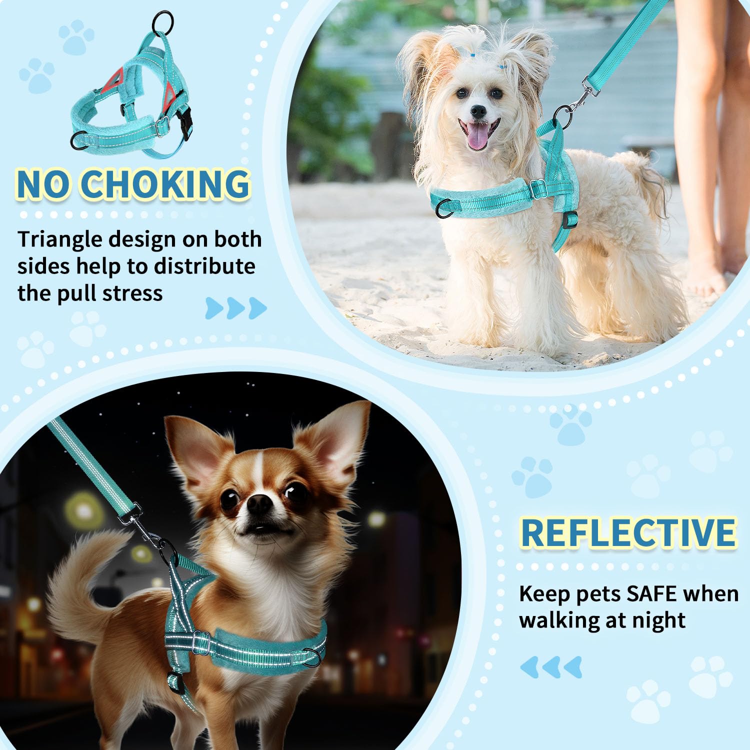 Ajuste de cuello y pecho para perros pequeños y cachorros