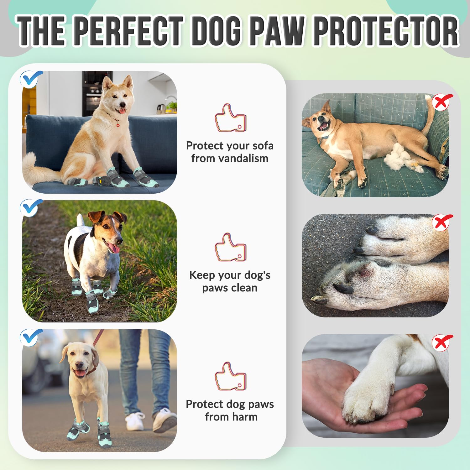 SlowTon botas perros, disponibles en múltiples tallas para diferentes patas