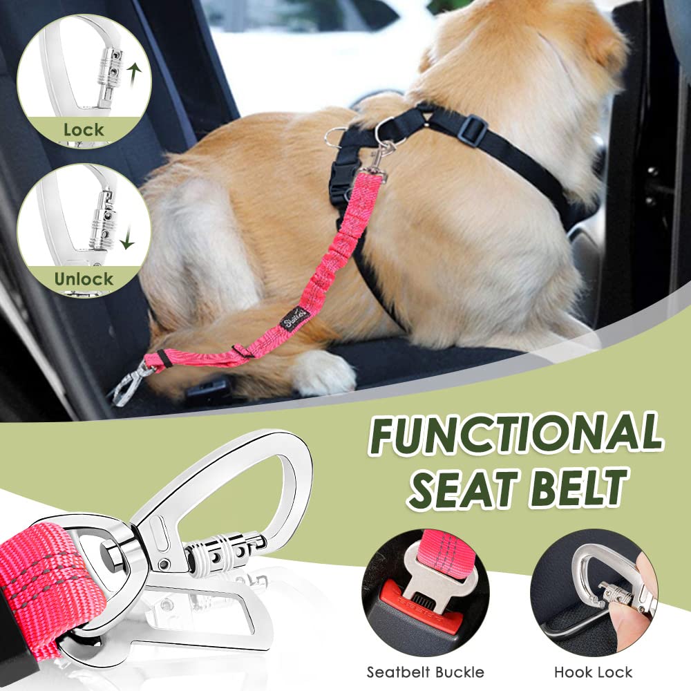 SlowTon ceinture-chien-auto amortisseur-bungee, absorption des chocs lors des freinages.