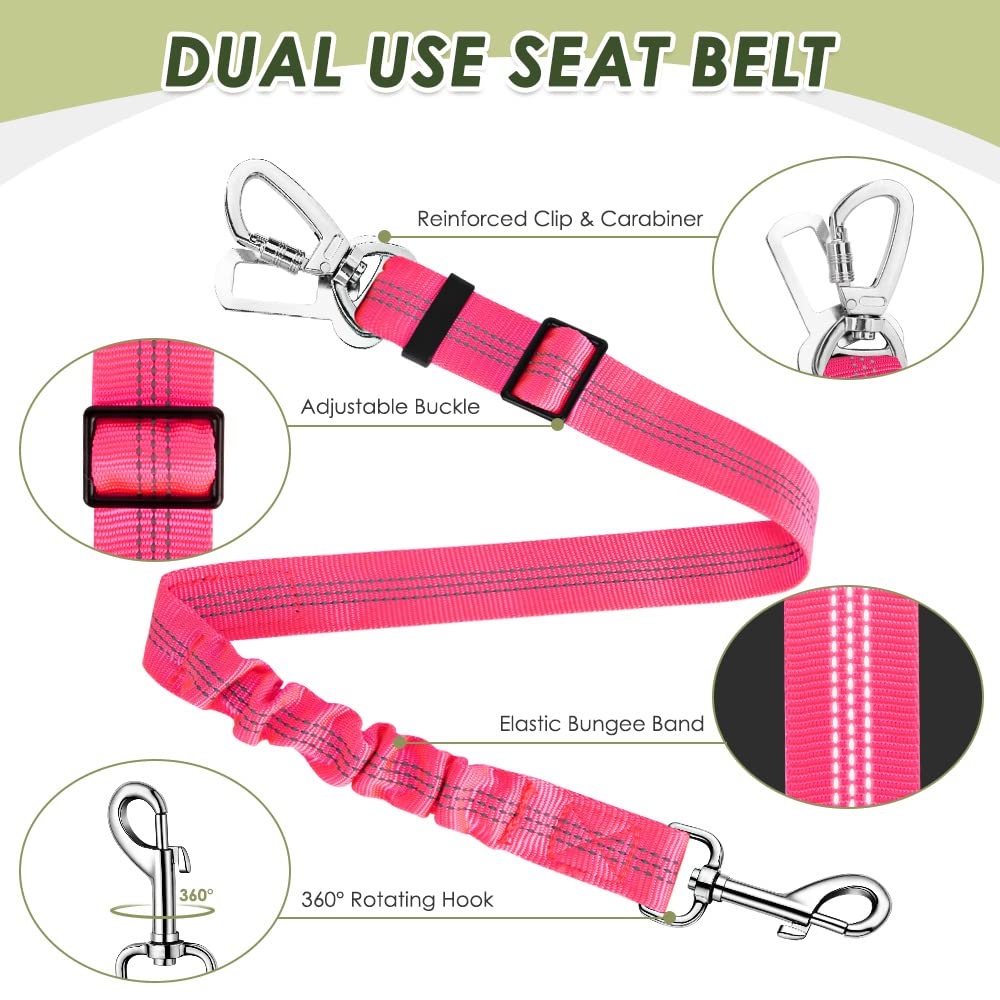 SlowTon ceinture-chien-auto, boucle métallique robuste pour fixation fiable.