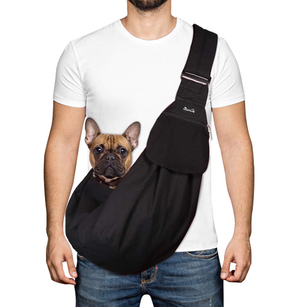 SlowTon Sling con correa acolchada ajustable para paseos cómodos.