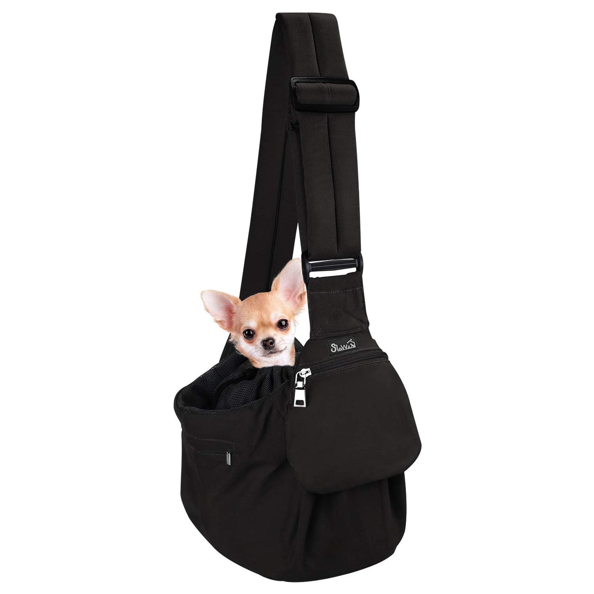 SlowTon portador de perro sling, vista frontal, ideal para paseos diarios