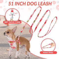 SlowTon arnés ligero para perro rosa XS, mejora comodidad durante paseos.