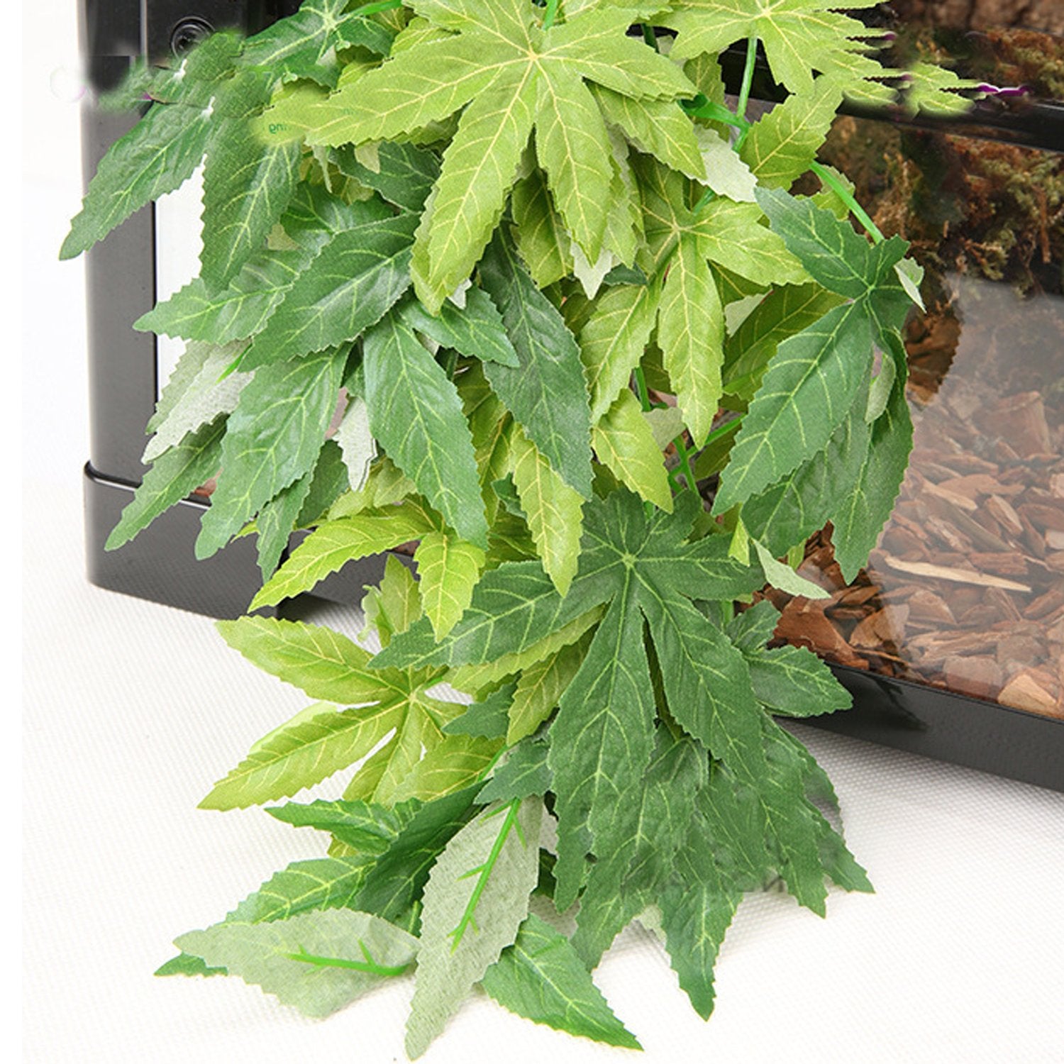 SLSON accesorio terrario planta colgante, ideal para reptiles y anfibios.