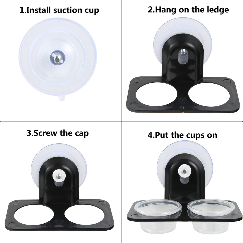 SLSON Gecko Feeder Ledge incluye 20 tazas de 1 onza para porciones.