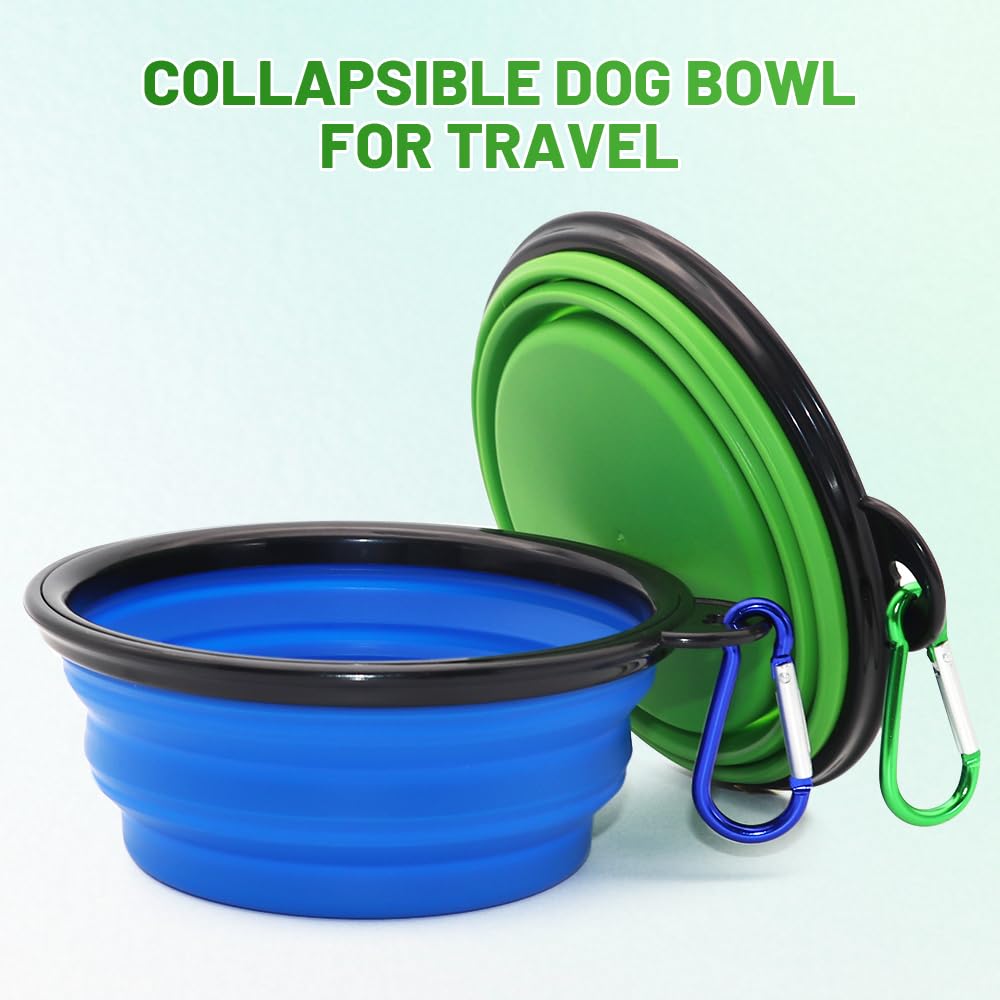 SLSON plato colapsable con mosquetones para mascotas, facilita transporte.