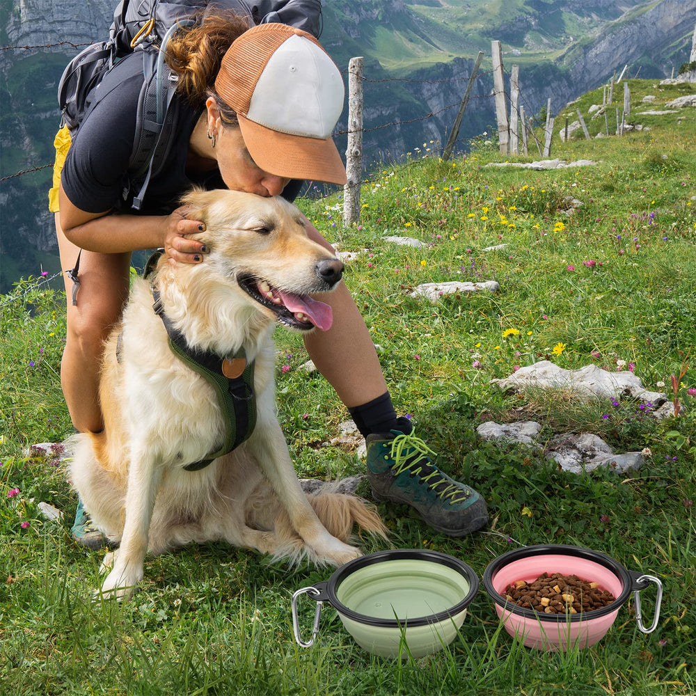 SLSON tazón colapsable grande, uso exterior para paseos al aire libre