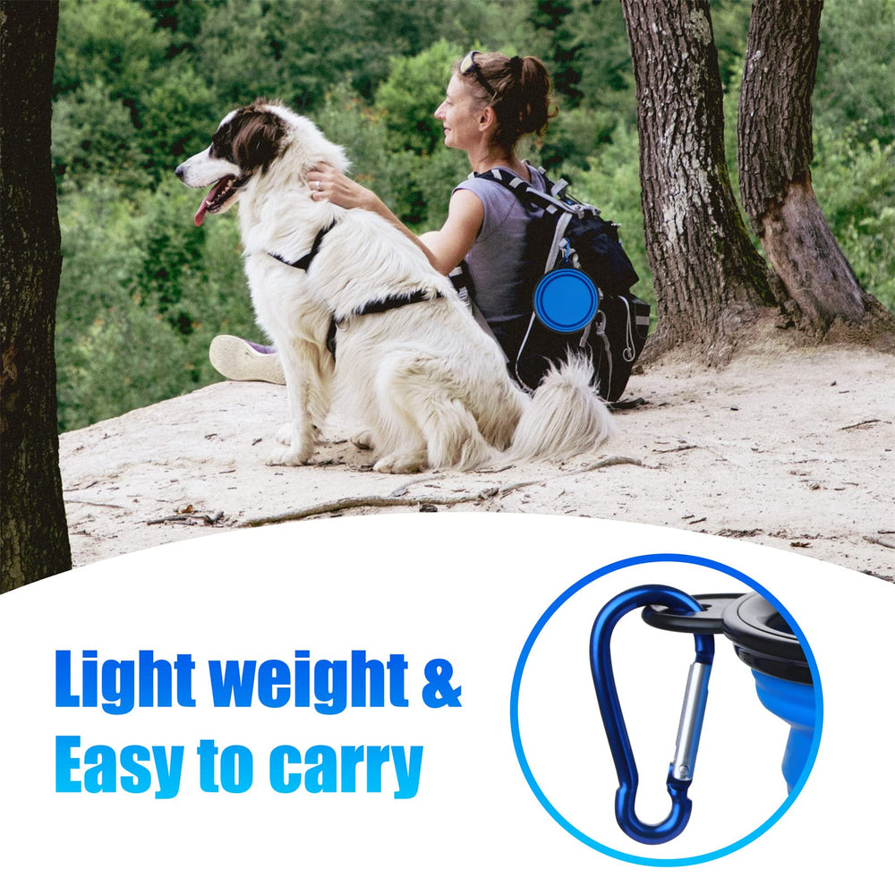 Tazón portátil SLSON con mosquetones, ideal para enganchar en jaula o mochila