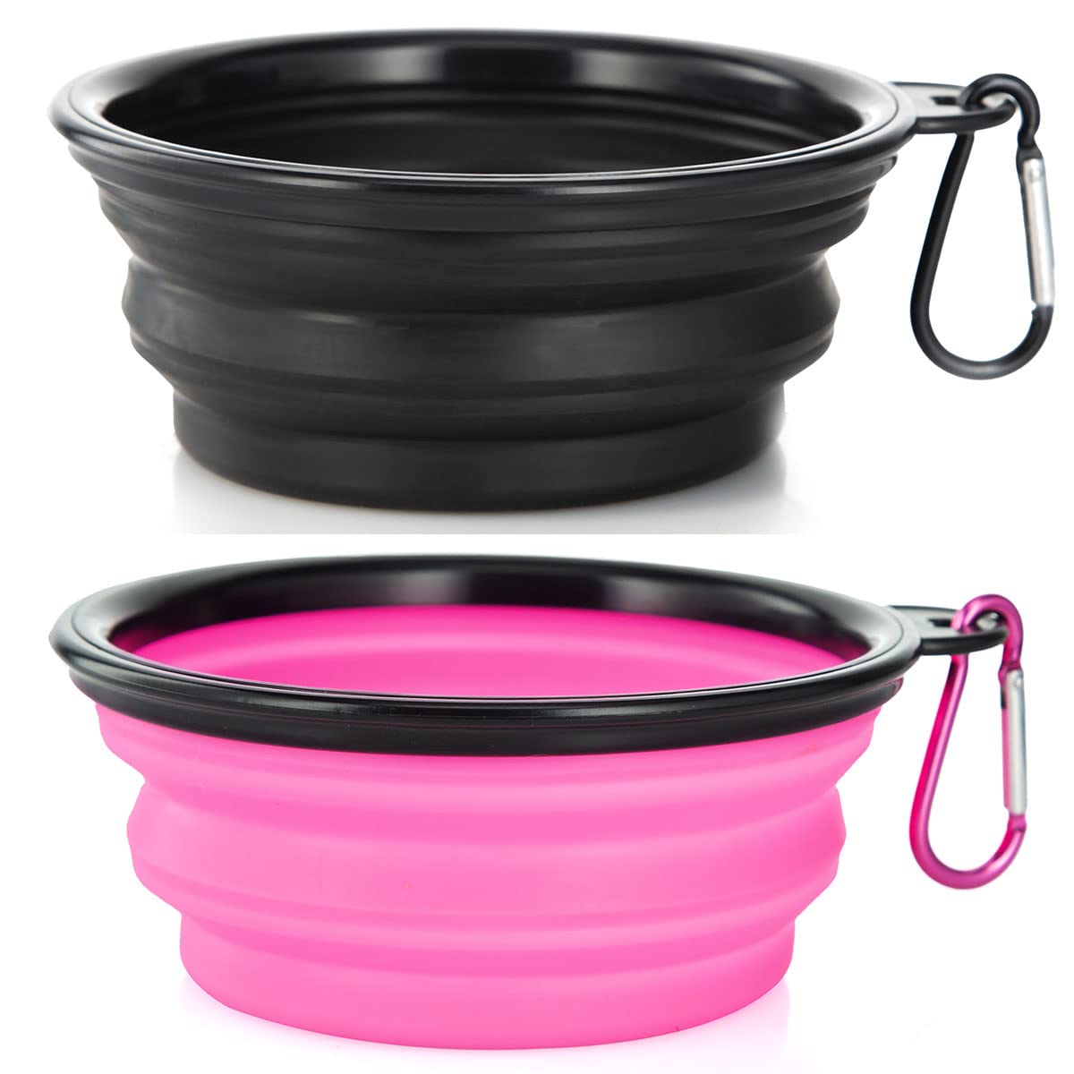 Tazones plegables SLSON para perro, fácil de desplegar en viaje.