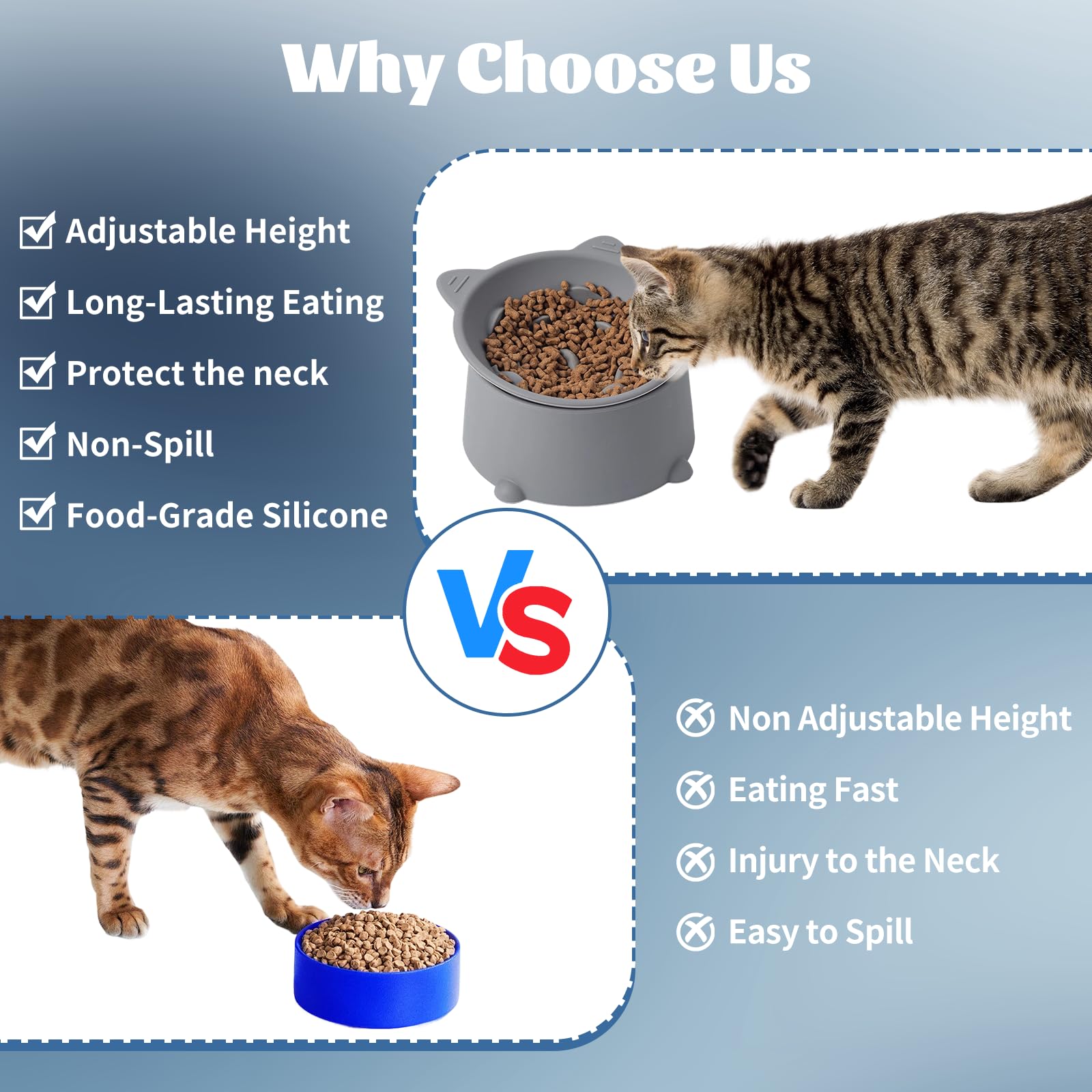 SLSON diseño ergonómico para alimentación cómoda de gatitos y cachorros.
