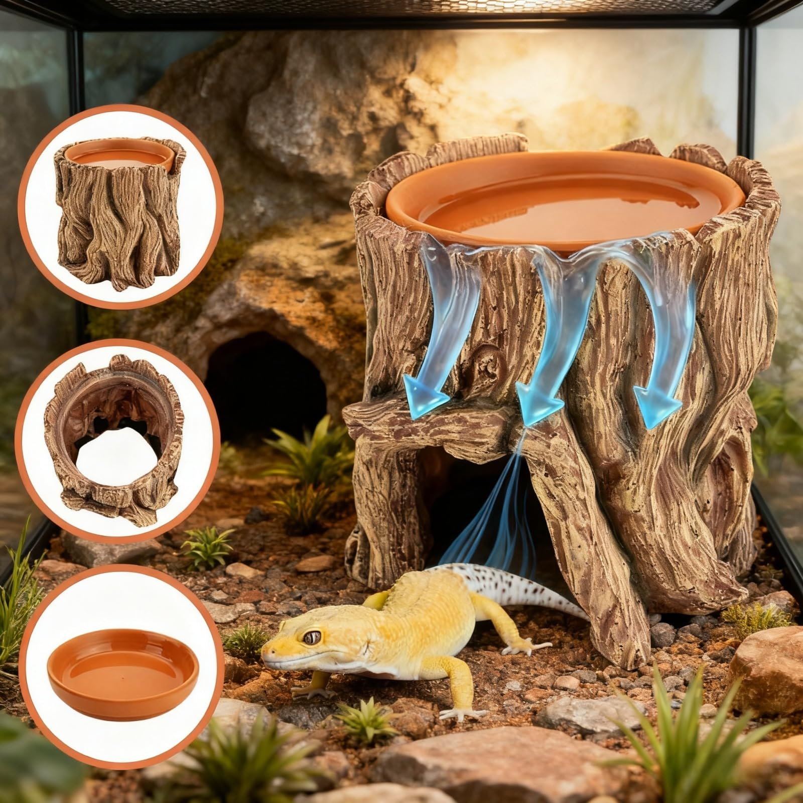 SLWHYZL cuenco de agua desmontable facilita limpieza y riego