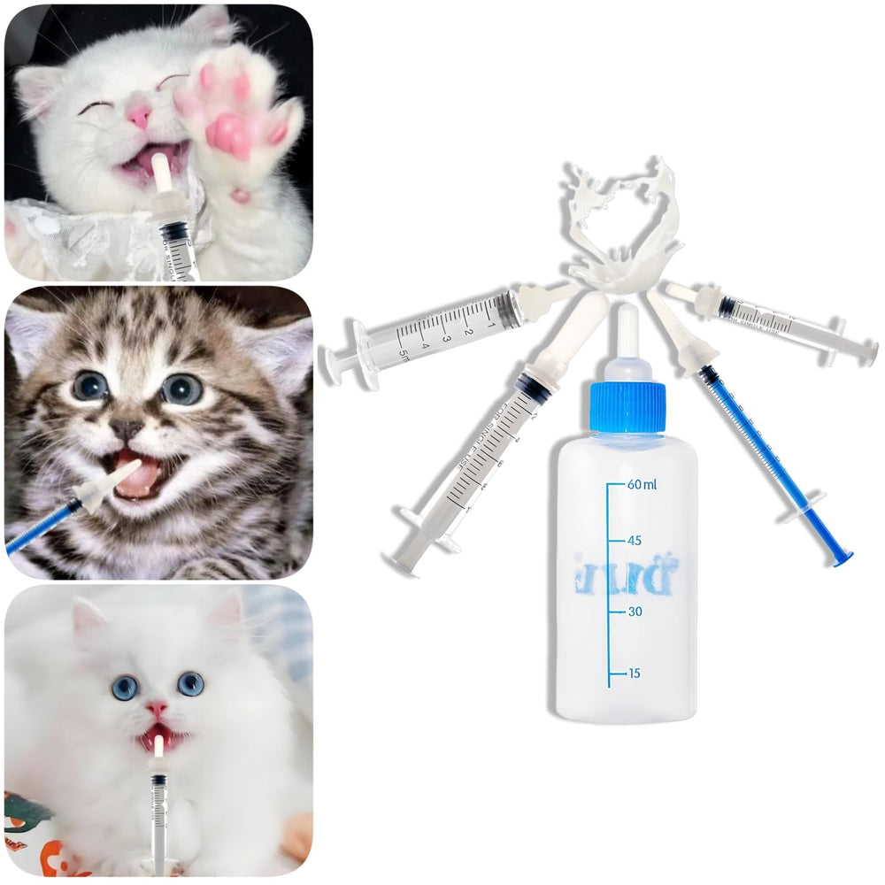 SLWHYZL Kit biberón gatitos-3ml: dosis simples para gatitos pequeños.