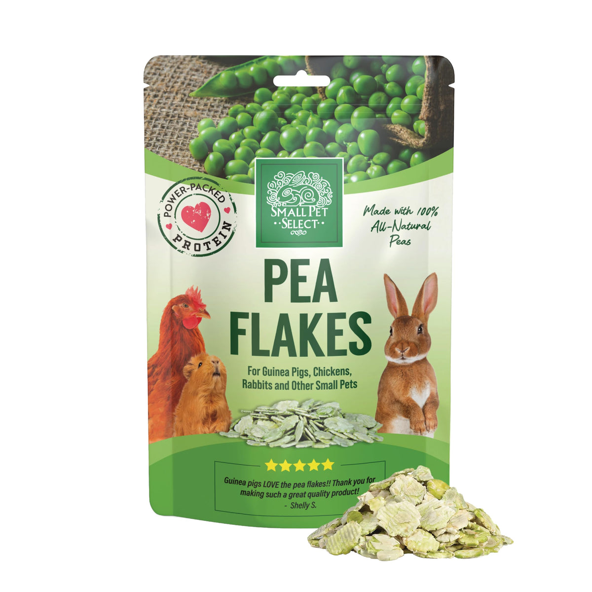 Small Pet Select flocons-pois-lapin : friandise naturelle à grignoter pour lapin