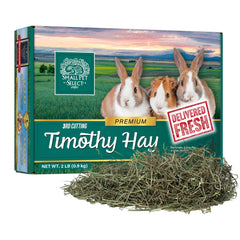 Small Pet Select heno Timothy 3er corte, hojas suaves para una ingesta más agradable.