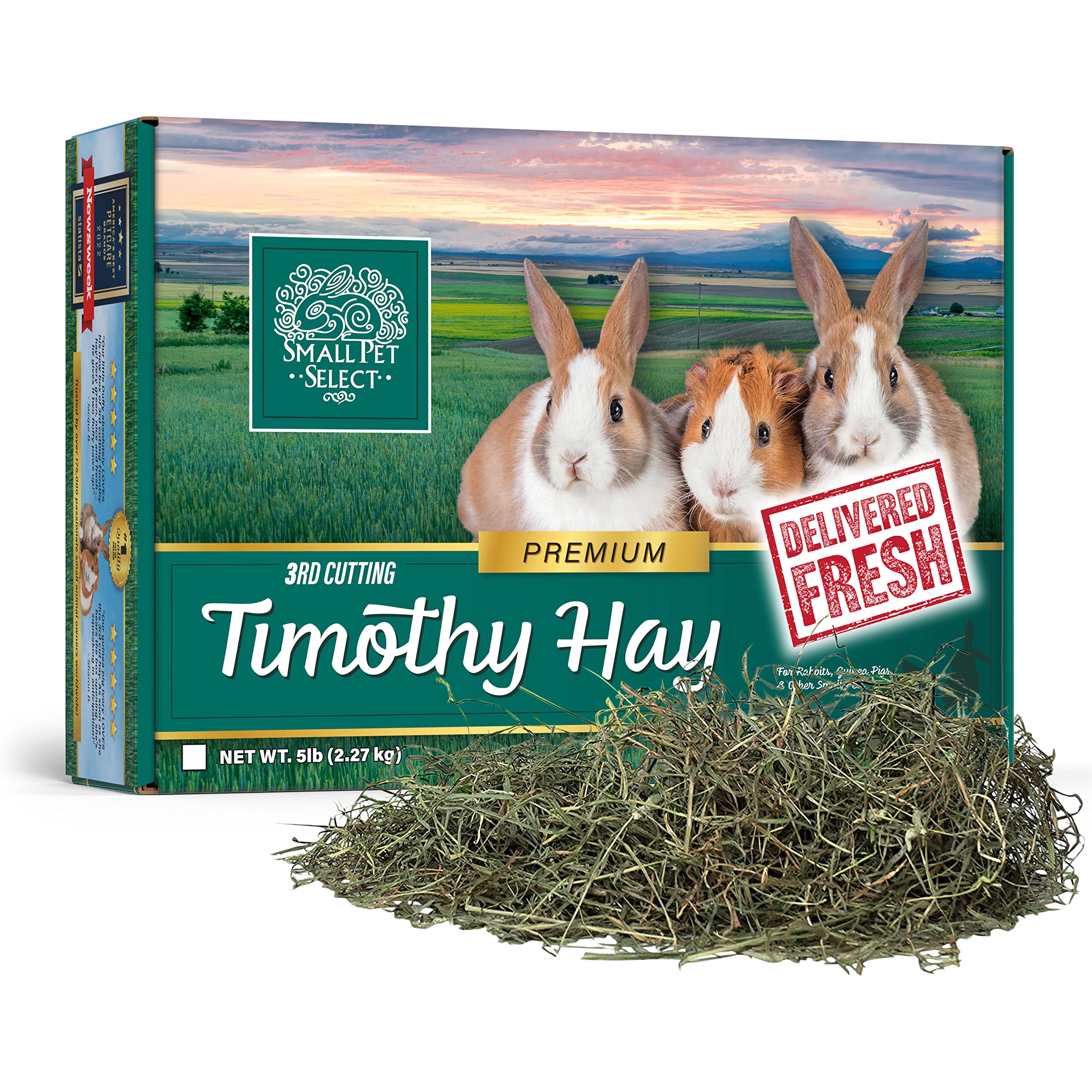 Small Pet Select heno Timothy terc corte, hojas suaves para palatabilidad.