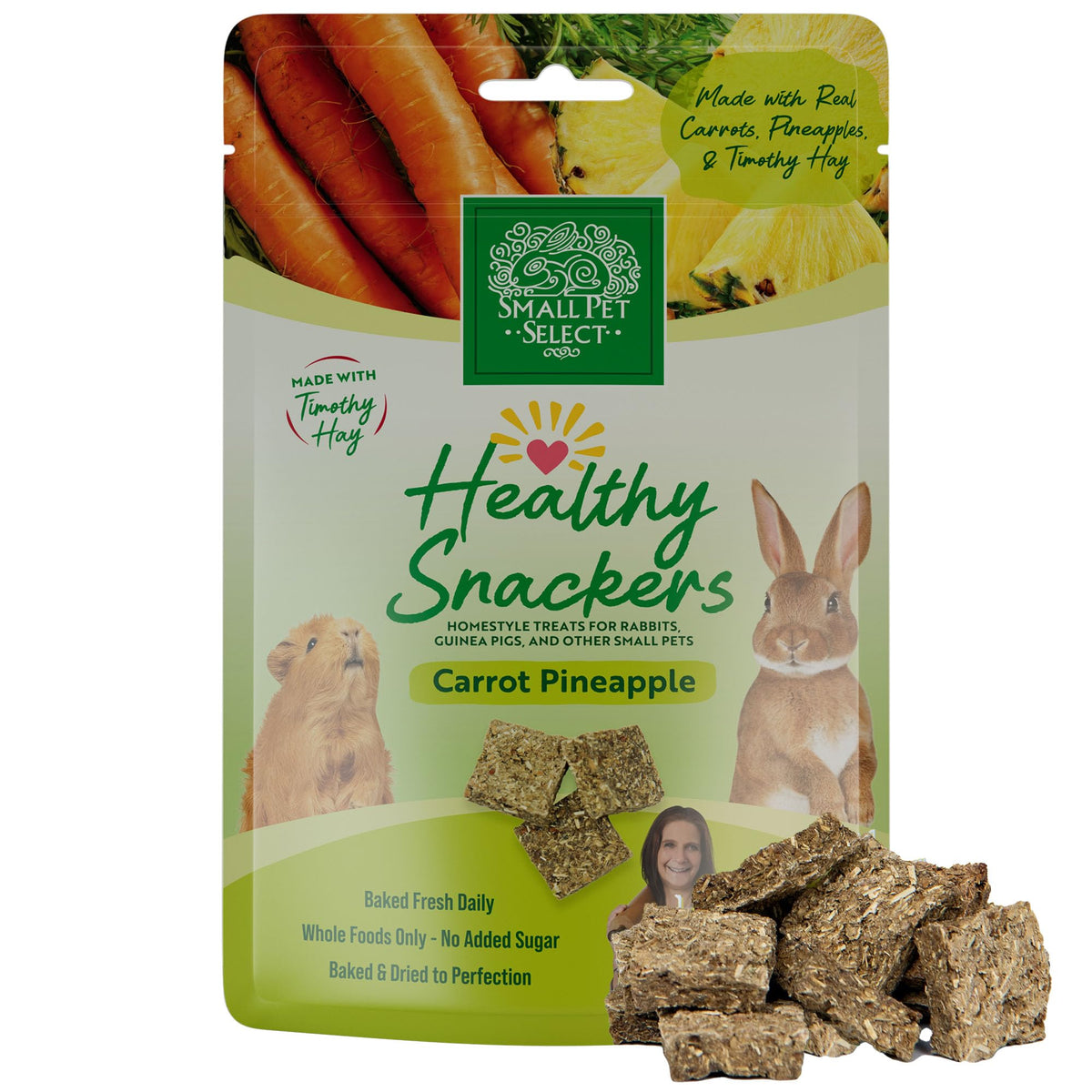 Small Pet Select Merendadores zanahoria-pina, sabor natural para enriquecimiento diario