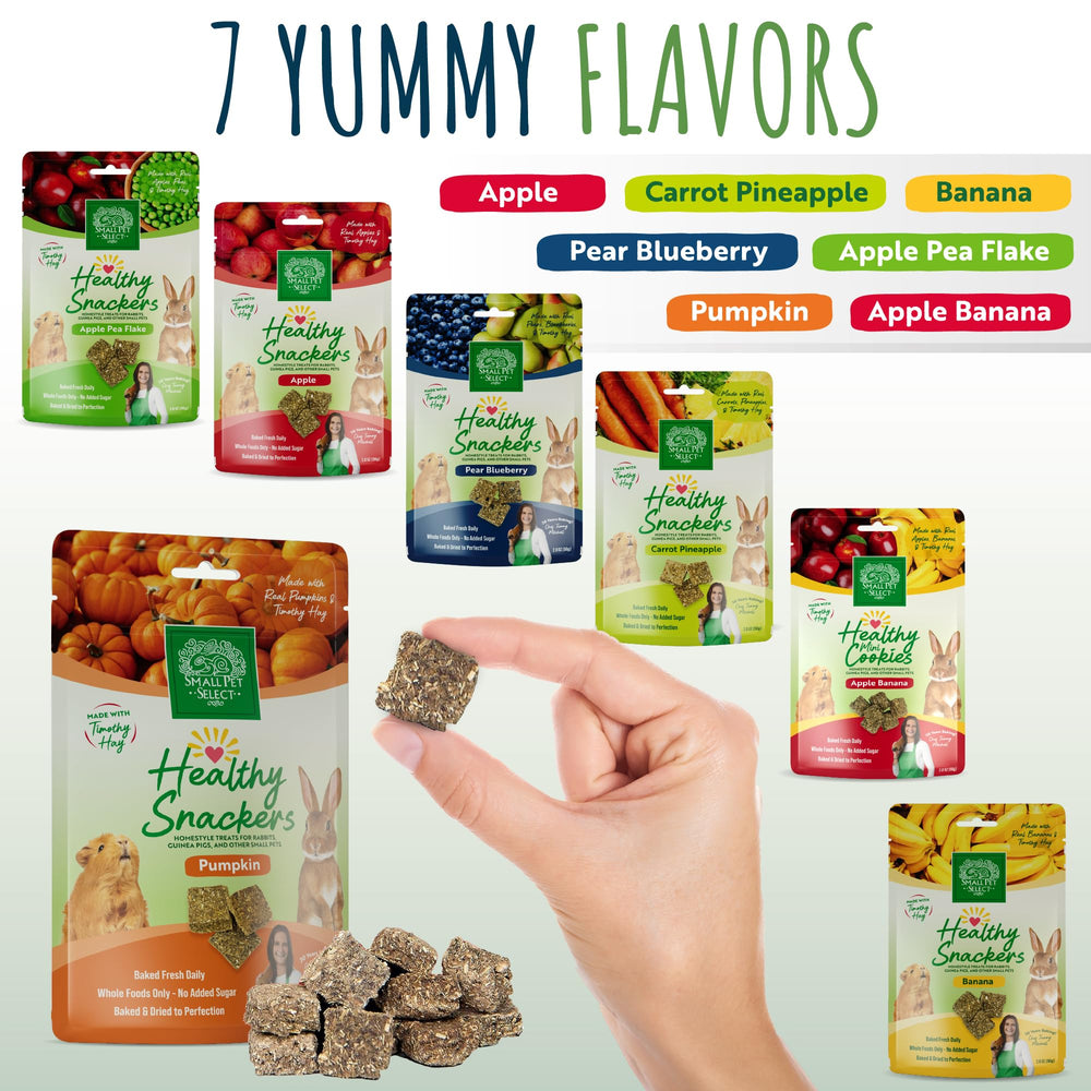 Small Pet Select Snackers Saludables Calabaza: sabor suave que estimula el olfato.