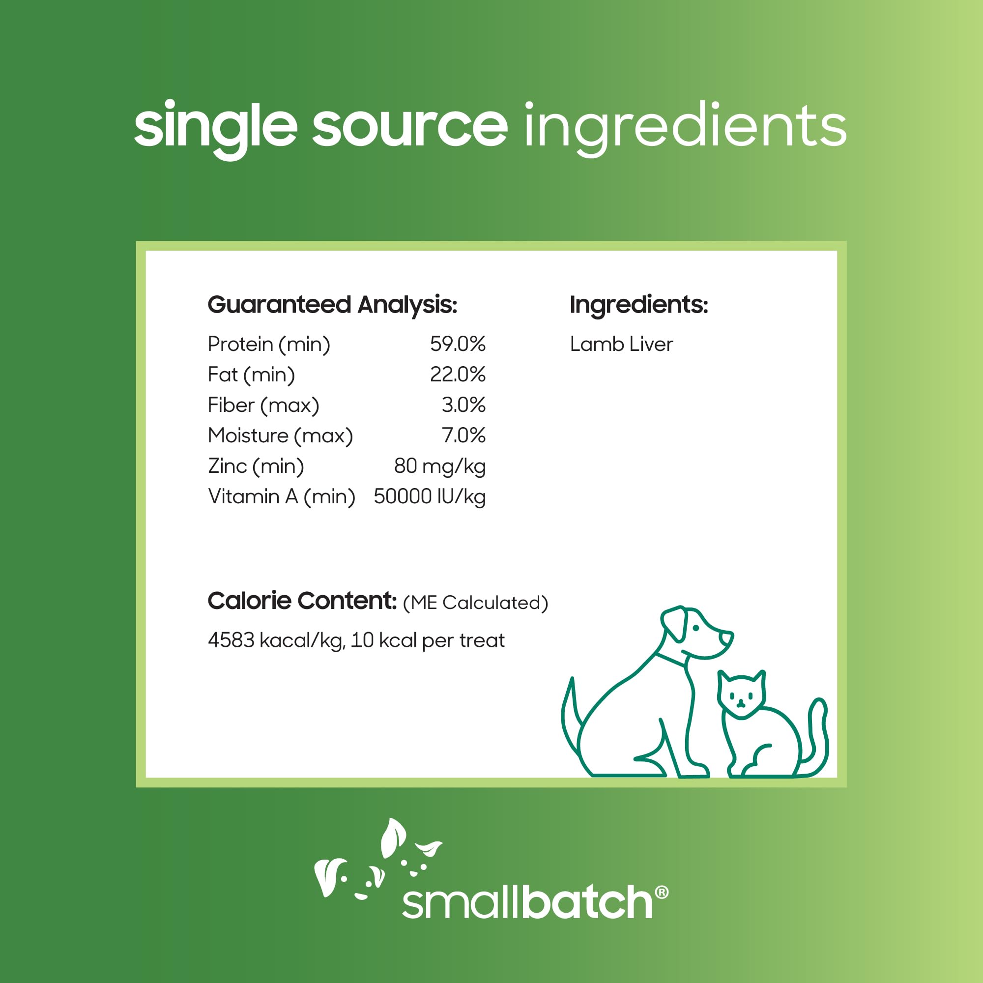 hecho en estados unidos: higado de cordero deshidratado smallbatch
