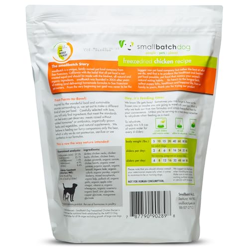 Smallbatch Pets alimento sin granos, ideal para perros sensibles.