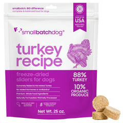 smallbatch Pets discos de pavo crudo, fuente de proteína única para perros