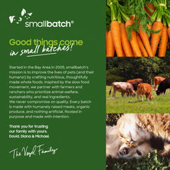 smallbatch ingrediente único snack sin conservantes para mascotas