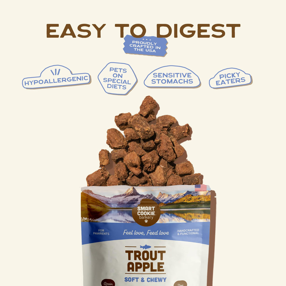 Alto en proteína y bajo en grasa en los bocaditos de Smart Cookie.