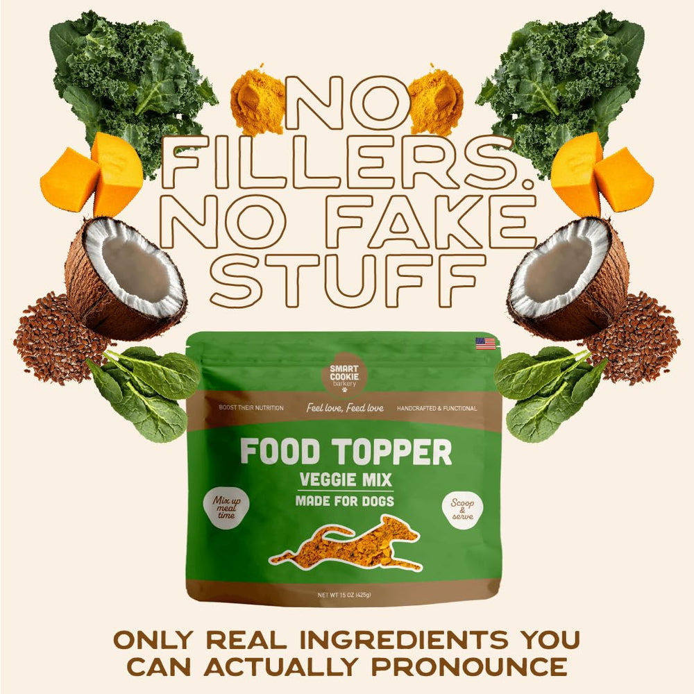 Smart Cookie Topper para apoyar la nutrición diaria de perros activos.