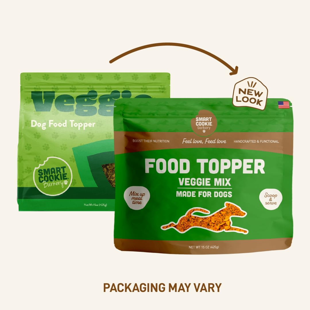 Smart Cookie Topper con ingredientes reales vegetales para perros.