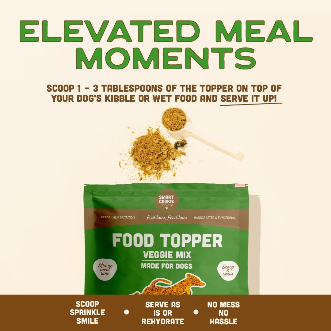 Smart Cookie Topper vegano para perros, opción 100% vegetal.